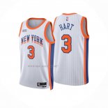 Camiseta New York Knicks Josh Hart NO 3 Ciudad 2024-25 Blanco