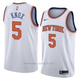 Camiseta New York Knicks Kevin Knox NO 5 Statement 2018 Blanco