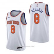 Camiseta New York Knicks Mario Hezonja NO 8 Association Blanco