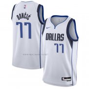 Camiseta Nino Dallas Mavericks Luka Doncic NO 77 Association 2021 Blanco