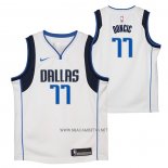 Camiseta Nino Dallas Mavericks Luka Doncic NO 77 Association Blanco