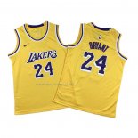 Camiseta Nino Los Angeles Lakers Kobe Bryant NO 24 Amarillo