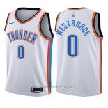 Camiseta Nino Oklahoma City Thunder Russell Westbrook NO 0 Association 2017-18 Blanco