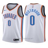 Camiseta Nino Oklahoma City Thunder Russell Westbrook NO 0 Association 2017-18 Blanco