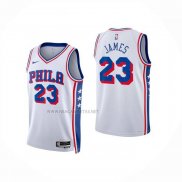 Camiseta Nino Philadelphia 76ers LeBron James NO 23 Association 2025-26 Blanco