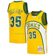 Camiseta Nino Seattle SuperSonics Kevin Durant NO 35 Mitchell & Ness 2007-08 Amarillo