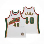 Camiseta Nino Seattle SuperSonics Shawn Kemp NO 40 Historic Retro Blanco