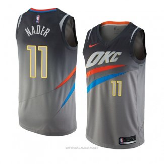 Camiseta Oklahoma City Thunder Abdel Nader NO 11 Ciudad 2018 Gris