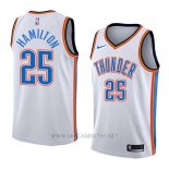 Camiseta Oklahoma City Thunder Daniel Hamilton NO 25 Association 2018 Blanco