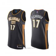 Camiseta Oklahoma City Thunder Dennis Schroder NO 17 Ciudad Autenticoo 2019-20 Gris