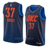 Camiseta Oklahoma City Thunder Kevin Hervey NO 37 Statement 2018 Azul