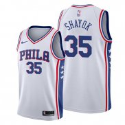 Camiseta Philadelphia 76ers Marial Shayok NO 35 Association Blanco