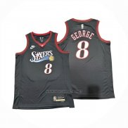 Camiseta Philadelphia 76ers Paul George NO 8 Classic 2025-26 Negro