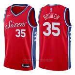Camiseta Philadelphia 76ers Trevor Booker NO 35 Statement 2017-18 Rojo