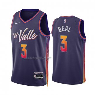 Camiseta Phoenix Suns Bradley Beal NO 3 Ciudad 2023-24 Violeta