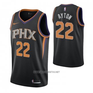 Camiseta Phoenix Suns Deandre Ayton NO 22 Statement 2021 Negro