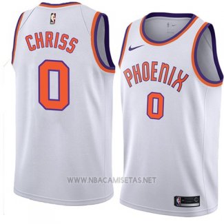 Camiseta Phoenix Suns Marquese Chriss NO 0 Hardwood Classic 2018 Blanco