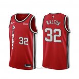 Camiseta Portland Trail Blazers Bill Walton NO 32 Classic Rojo