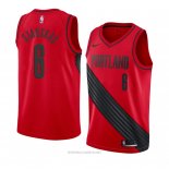 Camiseta Portland Trail Blazers Nik Stauskas NO 6 Statement 2018 Rojo