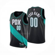 Camiseta Portland Trail Blazers Personalizada Ciudad 2025-26 Negro