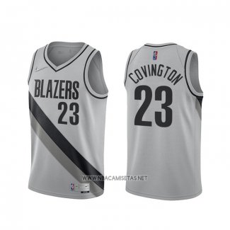 Camiseta Portland Trail Blazers Robert Covington NO 23 Earned 2020-21 Gris