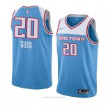 Camiseta Sacramento Kings Harry Giles NO 20 Ciudad 2018-19 Azul