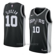 Camiseta San Antonio Spurs Demar Derozan NO 10 Icon 2017-18 Negro