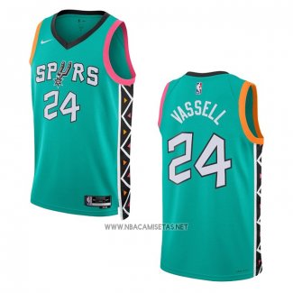 Camiseta San Antonio Spurs Devin Vassell NO 24 Ciudad 2022-23 Verde