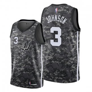 Camiseta San Antonio Spurs Keldon Johnson NO 3 Ciudad 2019-20 Camuflaje