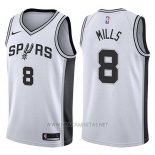 Camiseta San Antonio Spurs Patty Mills NO 8 Swingman Association 2017-18 Blanco