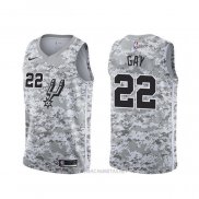 Camiseta San Antonio Spurs Rudy Gay NO 22 Earned Camuflaje