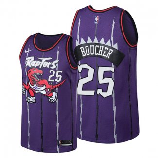 Camiseta Toronto Raptors Chris Boucher NO 25 Classic Edition Violeta
