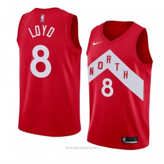 Camiseta Toronto Raptors Jordan Loyd NO 8 Earned 2018-19 Rojo