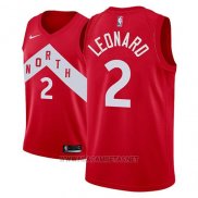 Camiseta Toronto Raptors Kawhi Leonard NO 2 Earned 2018-19 Rojo