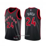 Camiseta Toronto Raptors Khem Birch NO 24 Statement 2020-21 Negro