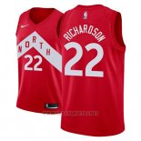 Camiseta Toronto Raptors Malachi Richardson NO 22 Earned 2018-19 Rojo