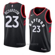 Camiseta Toronto Raptors Malachi Richardson NO 23 Statement 2018 Negro