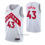 Camiseta Toronto Raptors Pascal Siakam NO 43 Association 2020-21 Blanco