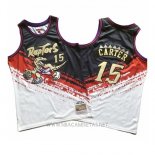 Camiseta Toronto Raptors Vince Carter NO 15 Mitchell & Ness Negro Rojo