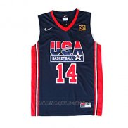 Camiseta USA 1992 Charles Barkley NO 14 Negro