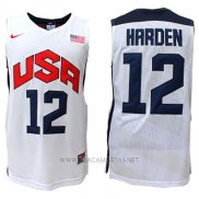 Camiseta USA 2012 James Harden NO 12 Blanco