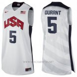 Camiseta USA 2012 Kevin Durant NO 5 Blanco