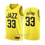 Camiseta Utah Jazz Johnny Juzang NO 33 Icon 2022-23 Amarillo