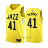 Camiseta Utah Jazz Kelly Olynyk NO 41 Icon 2022-23 Amarillo