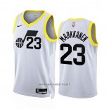 Camiseta Utah Jazz Lauri Markkanen NO 23 Association 2022-23 Blanco