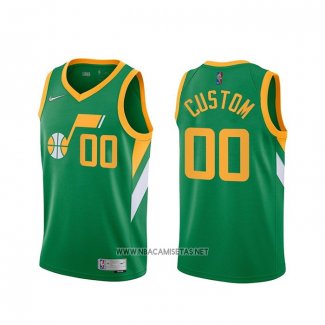 Camiseta Utah Jazz Personalizada Earned 2020-21 Verde