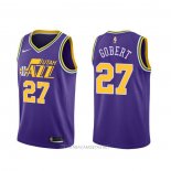 Camiseta Utah Jazz Rudy Gobert NO 27 Hardwood Classics Violeta