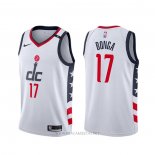 Camiseta Washington Wizards Isaac Bonga NO 17 Ciudad Blanco