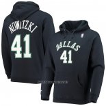 Sudaderas con Capucha Dallas Mavericks Dirk Nowitzki Negro2