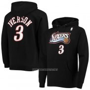 Sudaderas con Capucha Philadelphia 76ers Allen Iverson Negro